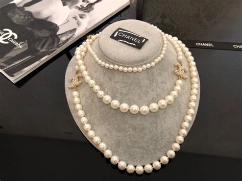 chanel pearl earrings replica|chanel knockoff pearl necklace.